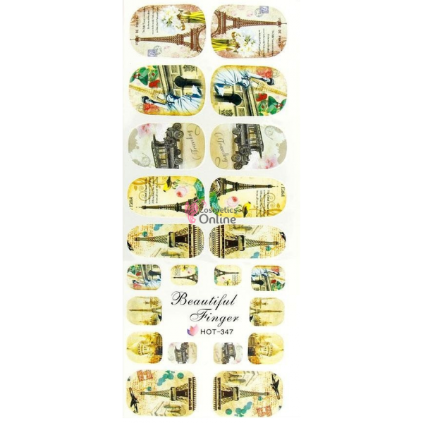 Stickere Mollylac cu apa pentru unghii Cod HOT-347 - 47288 Paris